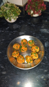 Keema kofta balls ready to fry for curry
