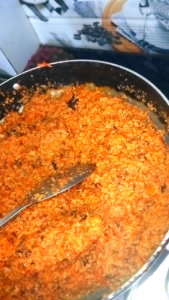 Carrot Halwa Leaving Ghee – Final Cooking Stage