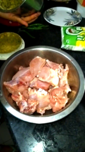 Freshly Washed Raw Chicken Ready for Cooking